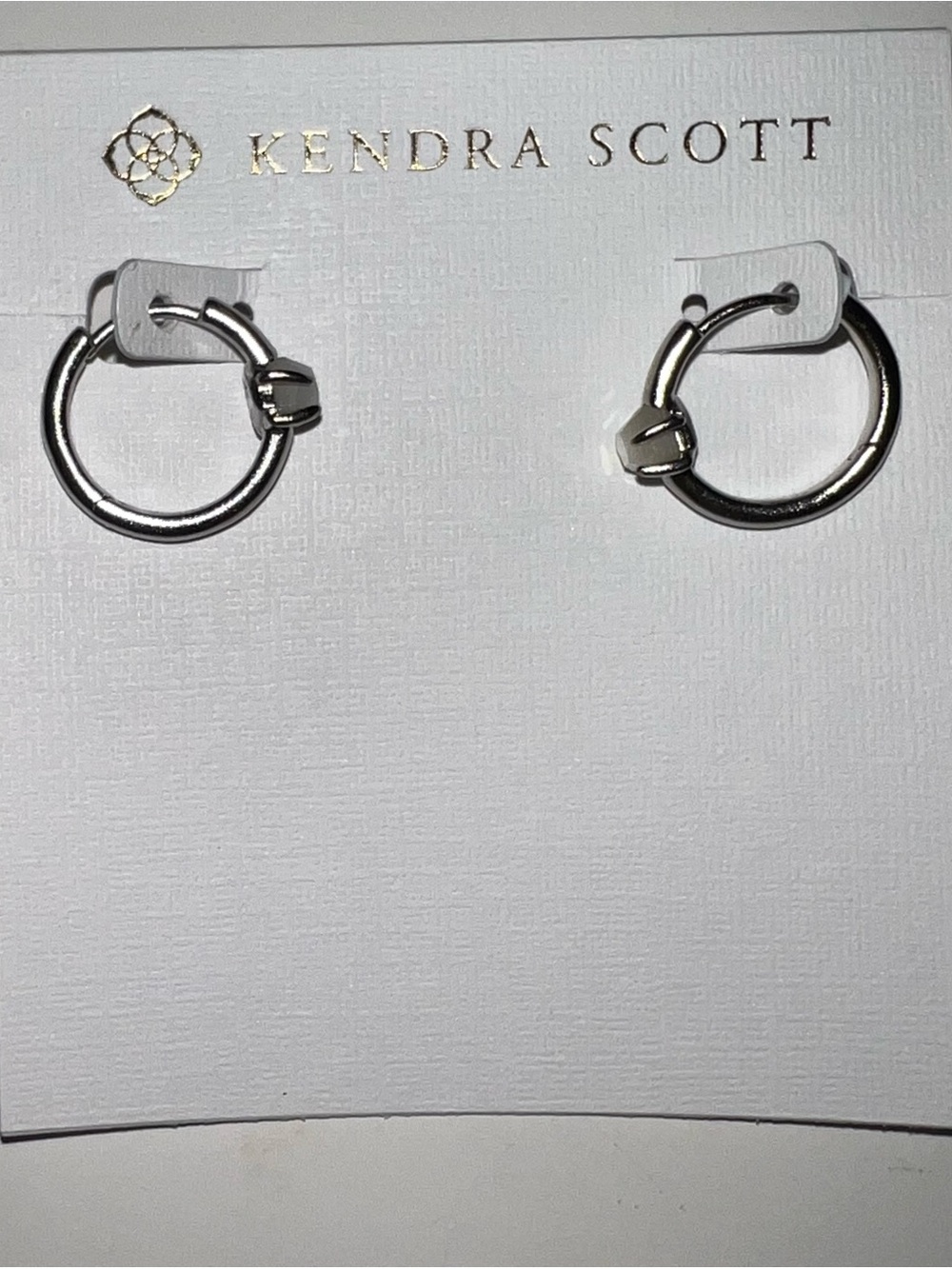 Kendra Scott Silver Ring with White Hex Stone